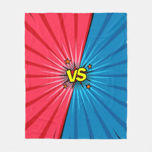 Comic-Buch gegen Hintergrund, klassische Pop-Kunst Fleecedecke