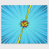 Comic-Buch gegen Hintergrund, klassische Pop-Kunst Geschenkpapier (Flach)