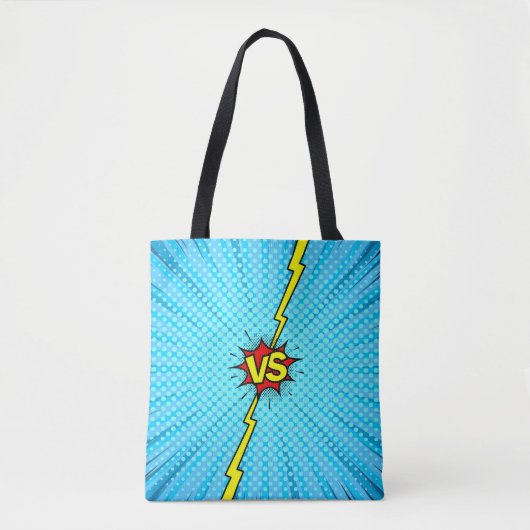 Comic-Buch gegen Hintergrund, klassische Pop-Kunst Tasche (Vorderseite)