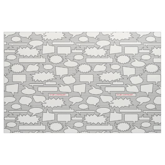 Comic-Buch-Gesprächs-Blasen-Gewebe Stoff (Fat Quarter (45,7 x 55,9 cm))