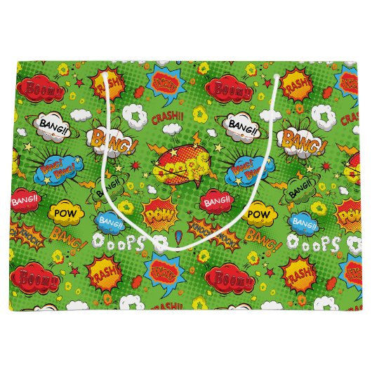 Comic Buch Grüne Geschenktasche Große Geschenktüte (Vorderseite)