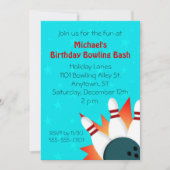 Comic-Buch-Illustrations-Bowlings-Party Einladung (Vorderseite)