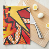 Comic Buch KA-POW Fun Moderne Typografie Küchentuch (Viertel Falte)