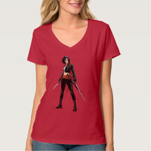 Comic-Buch-Kunst der Selbstmord-Gruppe- Katana T-Shirt
