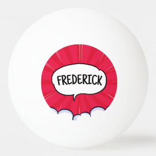 Comic-Buch lustig personalisierte Namen trendy Tischtennisball