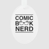 Comic-Buch-Nerd Ornament (Vorderseite)
