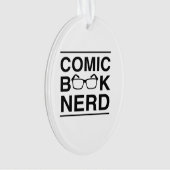 Comic-Buch-Nerd Ornament (Vorderseite)