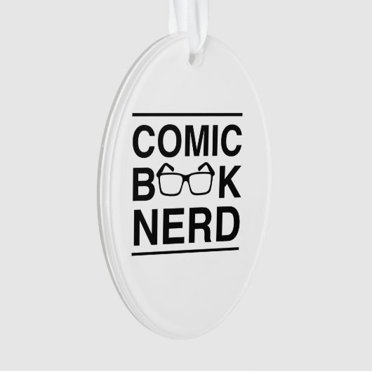 Comic-Buch-Nerd Ornament (Vorderseite)