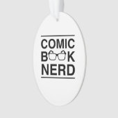 Comic-Buch-Nerd Ornament (Vorderseite)