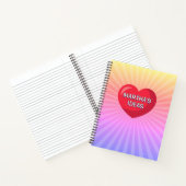 Comic Buch niedliche Herz personalisiert Name Note (Innenseite)