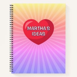 Comic Buch niedliche Herz personalisiert Name Note