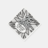 Comic Buch Pop Art 25. Silberne Hochzeit Serviette (Ecke)