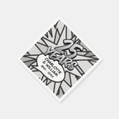 Comic Buch Pop Art 25. Silberne Hochzeit Serviette (Ecke)