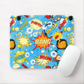 Comic Buch Pop Art Mousepad (Mit Mouse)