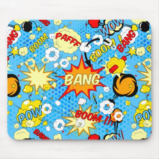 Comic Buch Pop Art Mousepad (Vorne)