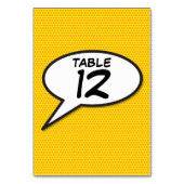 Comic Buch Pop Art Orange Tischnummer (Rückseite)