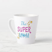 Comic Buch Pop Art Superhero Mama Muttertag Milchtasse (Linke Ecke)