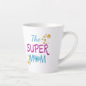 Comic Buch Pop Art Superhero Mama Muttertag Milchtasse (Rechts)