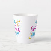 Comic Buch Pop Art Superhero Mama Muttertag Milchtasse (Vorderseite)