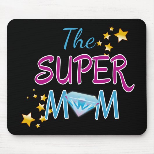 Comic Buch Pop Art Superhero Mama Muttertag Mousepad (Vorne)