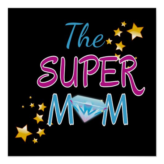 Comic Buch Pop Art Superhero Mama Muttertag Poster (Vorderseite)