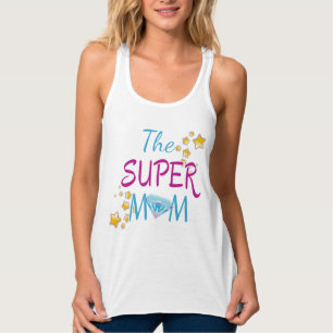 Comic Buch Pop Art Superhero Mama Muttertag Tank Top