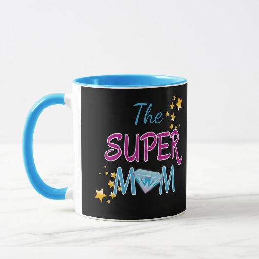 Comic Buch Pop Art Superhero Mama Muttertag Tasse (Links)