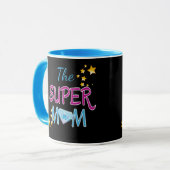Comic Buch Pop Art Superhero Mama Muttertag Tasse (Vorderseite Links)