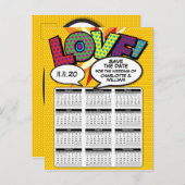 Comic Buch Pop Artikel Save the Date 2020 Kalender Ankündigungspostkarte (Vorne/Hinten)