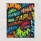 Comic Buch Pop Hochzeit Einladung (Rückseite)