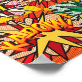 Comic Buch Pop Kunst Moderne Kunst Typografie Gra Poster (Ecke)