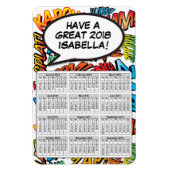 Comic Buch Pop Kunstsprache Blase 2018 Kalender Magnet (Vertikal)