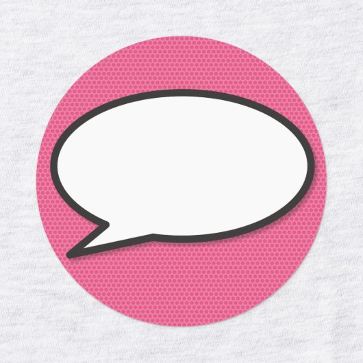 Comic Buch Pop Kunstsprache Blase pink Etiketten (Design 1)