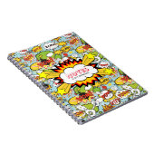 Comic-Buch-Redewendungens-Notizbuch Notizblock (Rechte Seite)