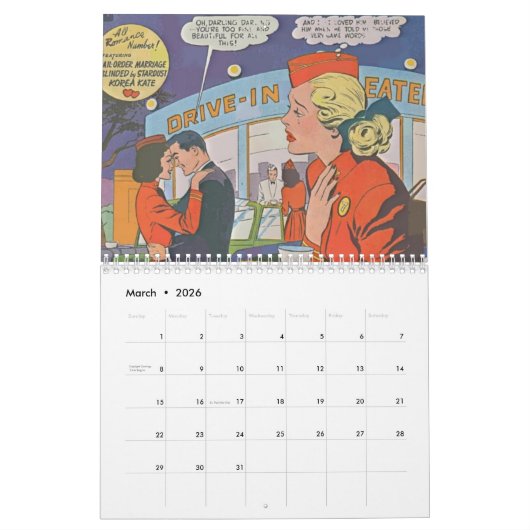 Comic-Buch-Romance Kalender 2018 (Mär 2026)