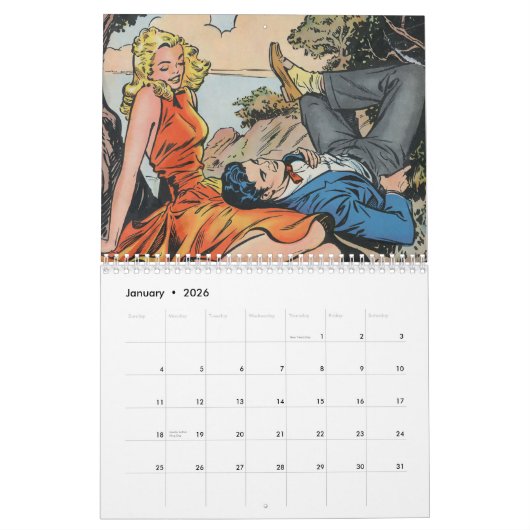 Comic-Buch-Romance Kalender 2018 (Jan 2026)