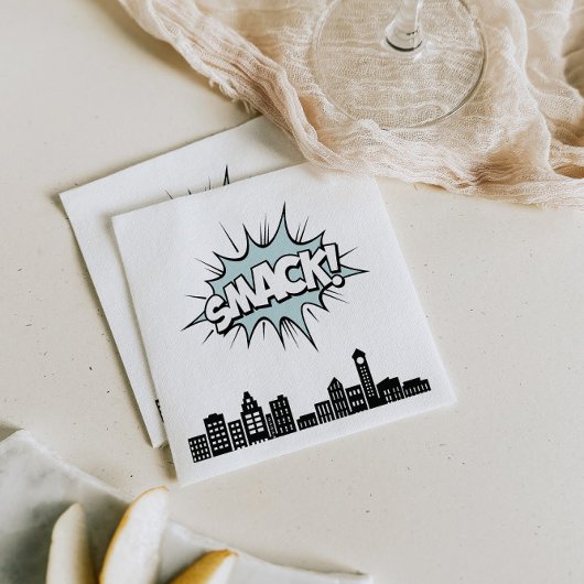 Comic Buch Superhelde 1. Geburtstag Serviette