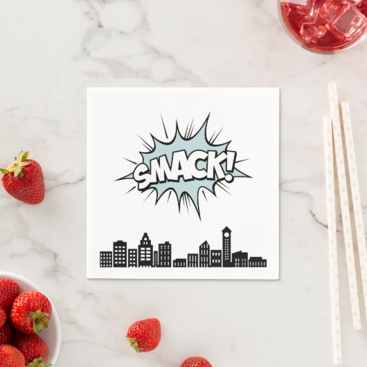 Comic Buch Superhelde 1. Geburtstag Serviette (Beispiel)