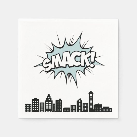 Comic Buch Superhelde 1. Geburtstag Serviette (Vorderseite)