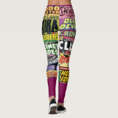 Comic Buchabdeckungen Leggings (Rückseite)