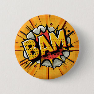 Comic Buchauszüge Bam Text Button
