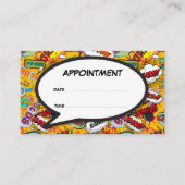 Comic Buche Sprechblase Terminkarte Visitenkarte (Vorderseite)