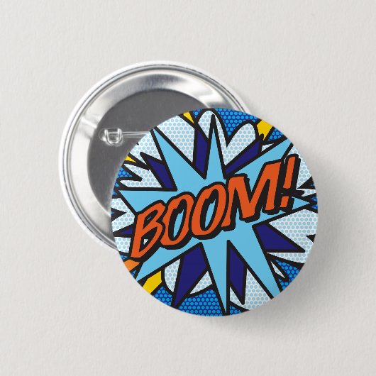 Comic buchen Pop Art BOOM! Button (Vorne & Hinten)