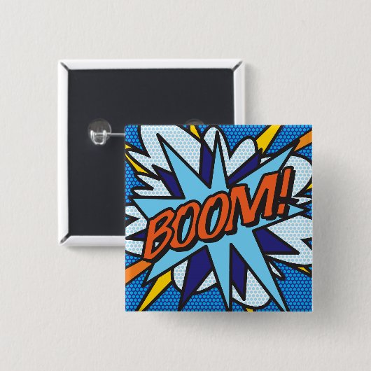 Comic buchen Pop Art BOOM! Button (Vorne & Hinten)