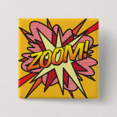 Comic Buchen Pop Kunst ZOOM! Button (Vorderseite)