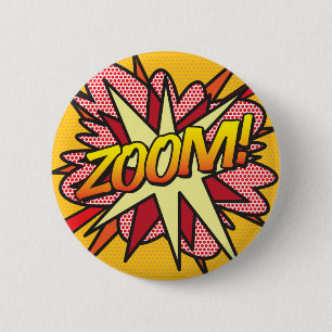 Comic Buchen Pop Kunst ZOOM! Button