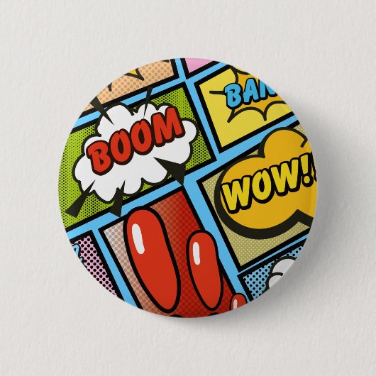 Comic Buchen Sie Cartoon Schriftart! Button (Vorderseite)