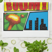 Comic Buchen Sie Cartoon Schriftart! Geschirrtuch (Gefaltet)