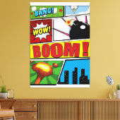 Comic Buchen Sie Cartoon Schriftart! Leinwanddruck (Insitu (Wohnzimmer))