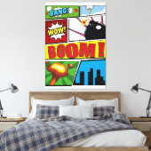 Comic Buchen Sie Cartoon Schriftart! Leinwanddruck (Insitu (Schlafzimmer))